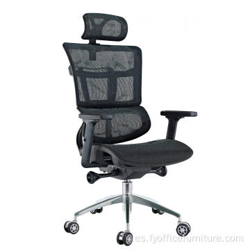 Silla de oficina ejecutiva con respaldo alto de malla ergonómica de venta al por mayor